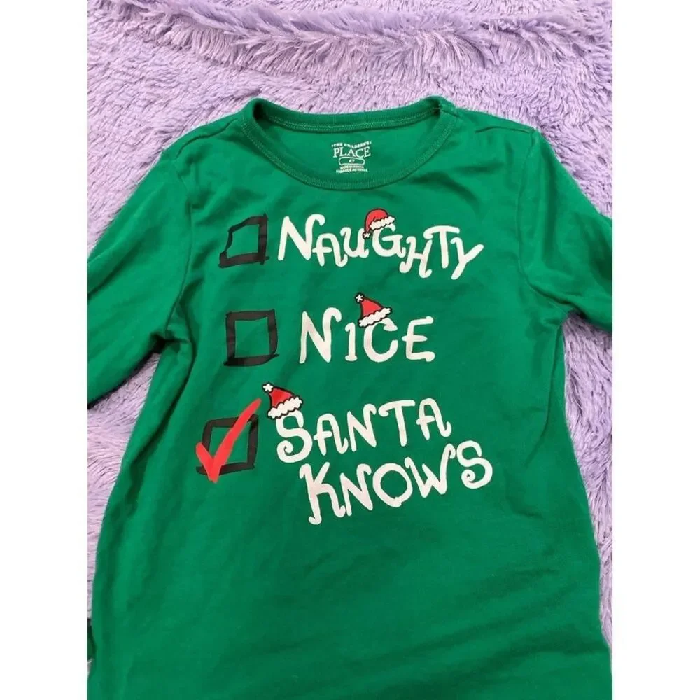 Naughty Nice Santa‎ Knows Toddler shirt size 4t